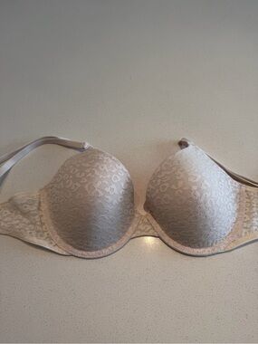 PINK Lightly Lined White Leopard
 Bra